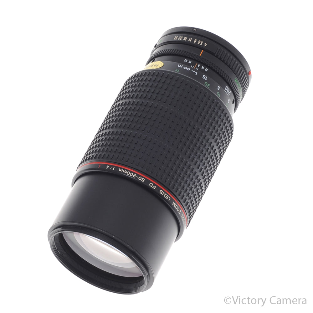 Canon FD 80-200mm f4 L Telephoto Zoom Lens -Bad Aperture- [AS-IS] - Victory Camera