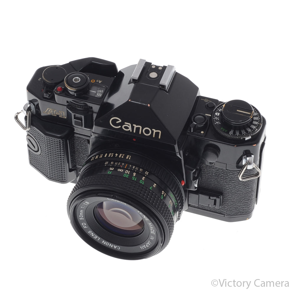 Canon A-1 A1 Black 35mm Film SLR Camera w/ 50mm f1.8 Lens [EXC-] image 2