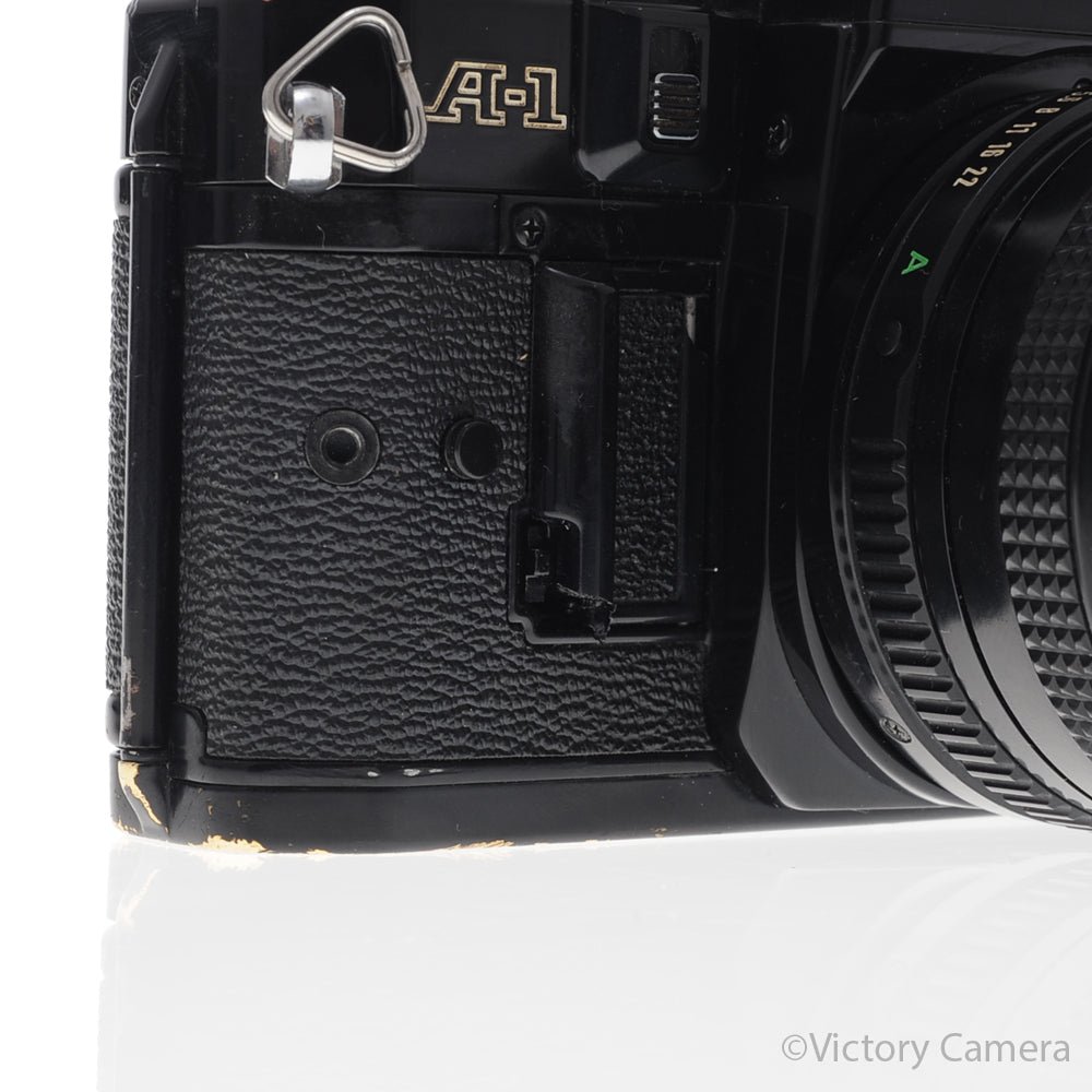 Canon A-1 A1 Black 35mm Film SLR Camera w/ 50mm f1.8 Lens [EXC-] image 6