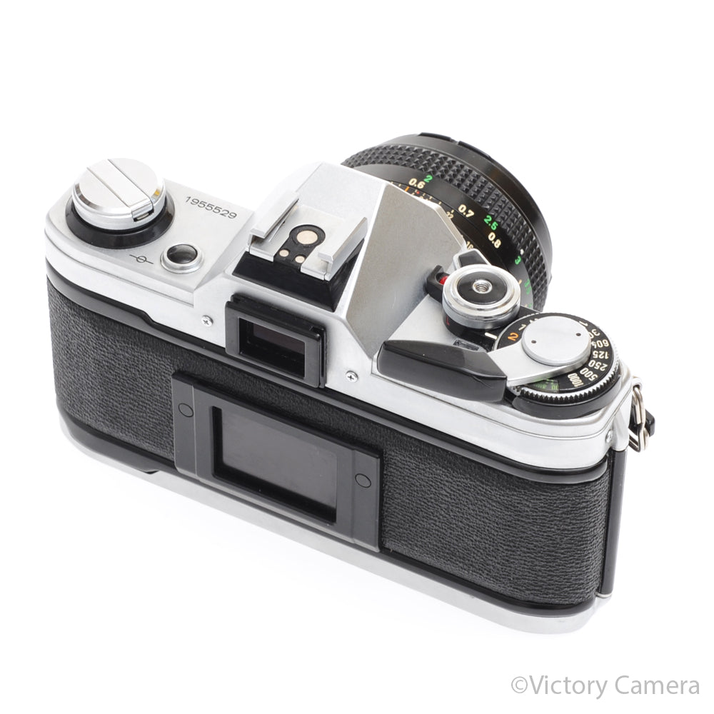 Canon AE-1 35mm Chrome Camera w/ 50mm f1.8 Prime Lens [EXC+] - Victory Camera