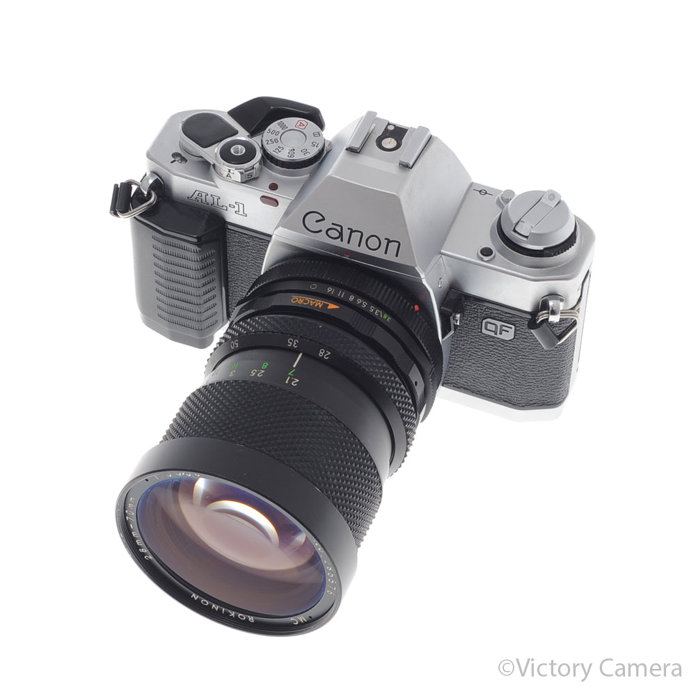 Canon AL-1 QF Chrome 35mm Film SLR Camera 28-70mm Zoom Lens [EXC] image 2