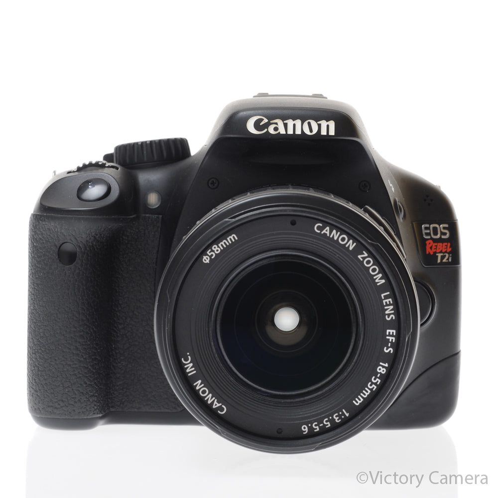Canon EOS Rebel T2i 18MP DSLR w/ EF-S 18-55mm F3.5-5.6 Lens -Clean [EXC] image 1
