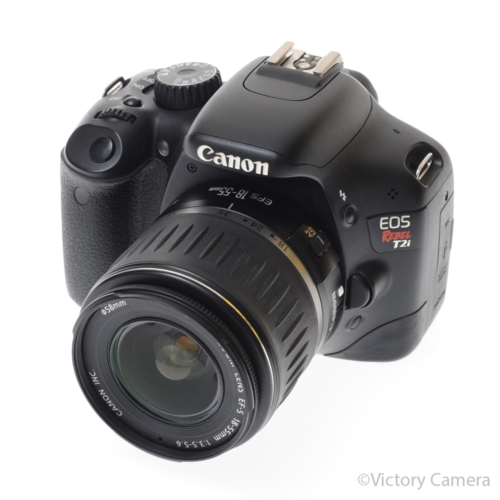 Canon EOS Rebel T2i 18MP DSLR w/ EF-S 18-55mm F3.5-5.6 Lens -Clean [EXC] image 2