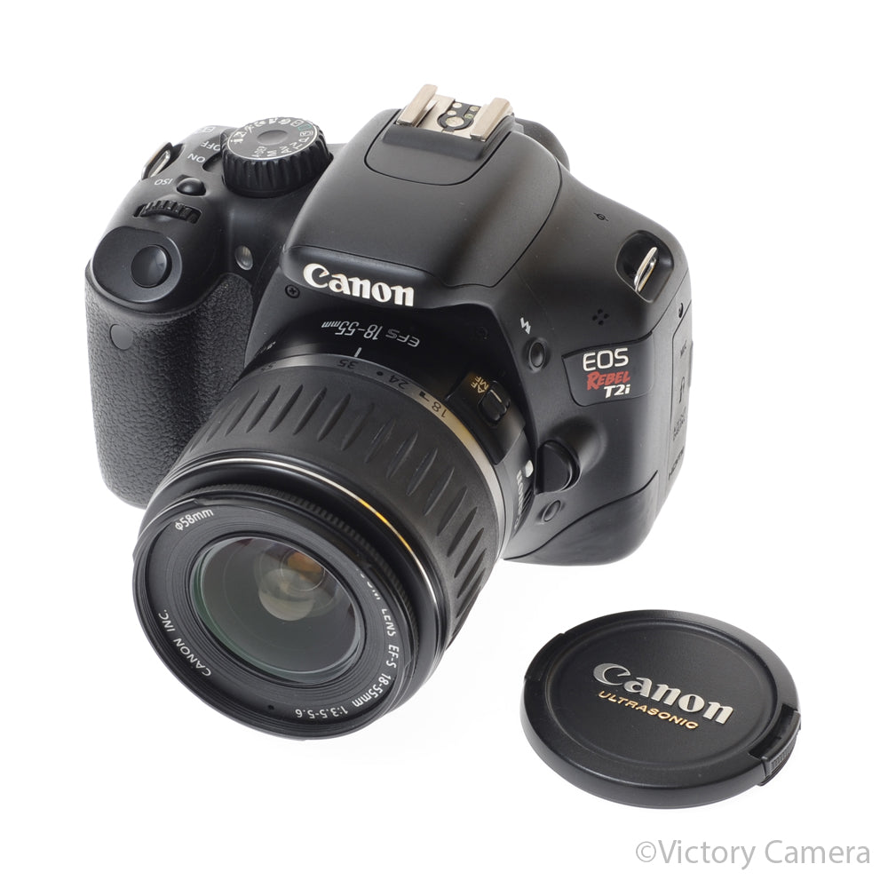 Canon EOS Rebel T2i 18MP DSLR w/ EF-S 18-55mm F3.5-5.6 Lens -Clean [EXC] image 5