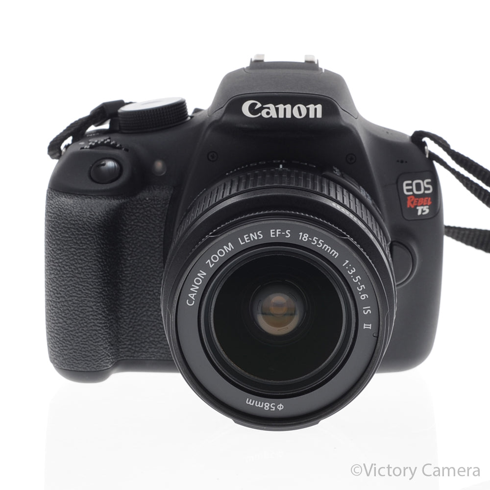 Canon Rebel T5 18MP Digital SLR Camera Body w/ 18-55mm Zoom Lens [EXC+] image 1