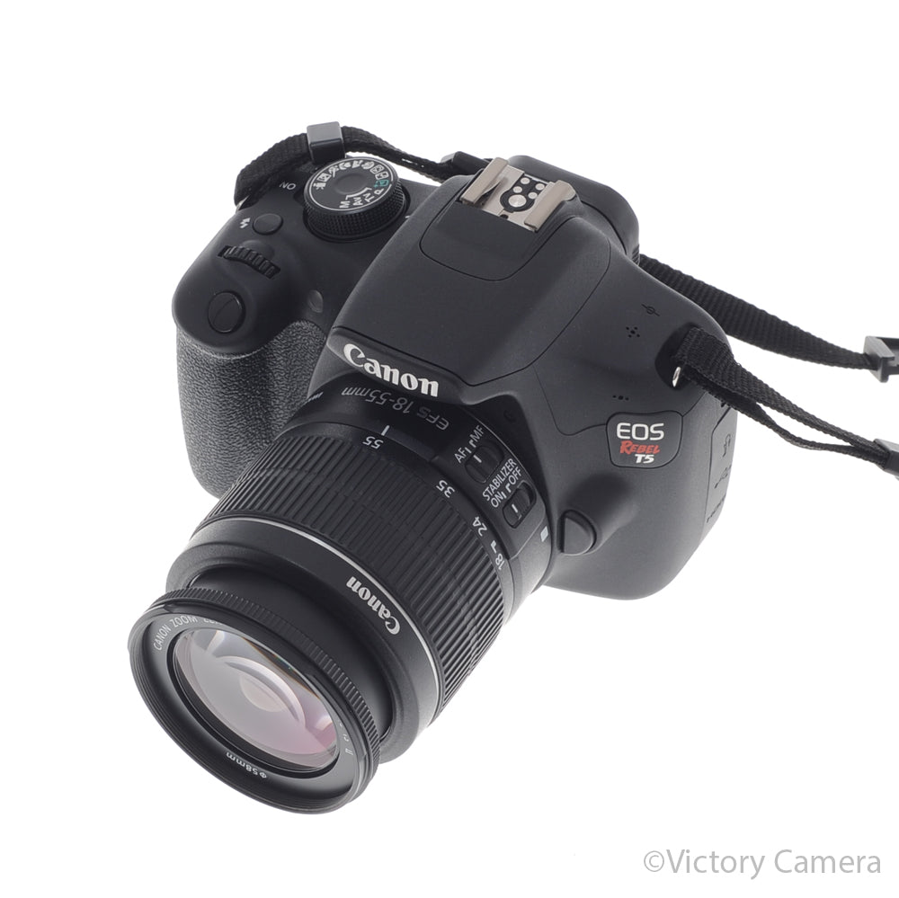Canon Rebel T5 18MP Digital SLR Camera Body w/ 18-55mm Zoom Lens [EXC+] image 2