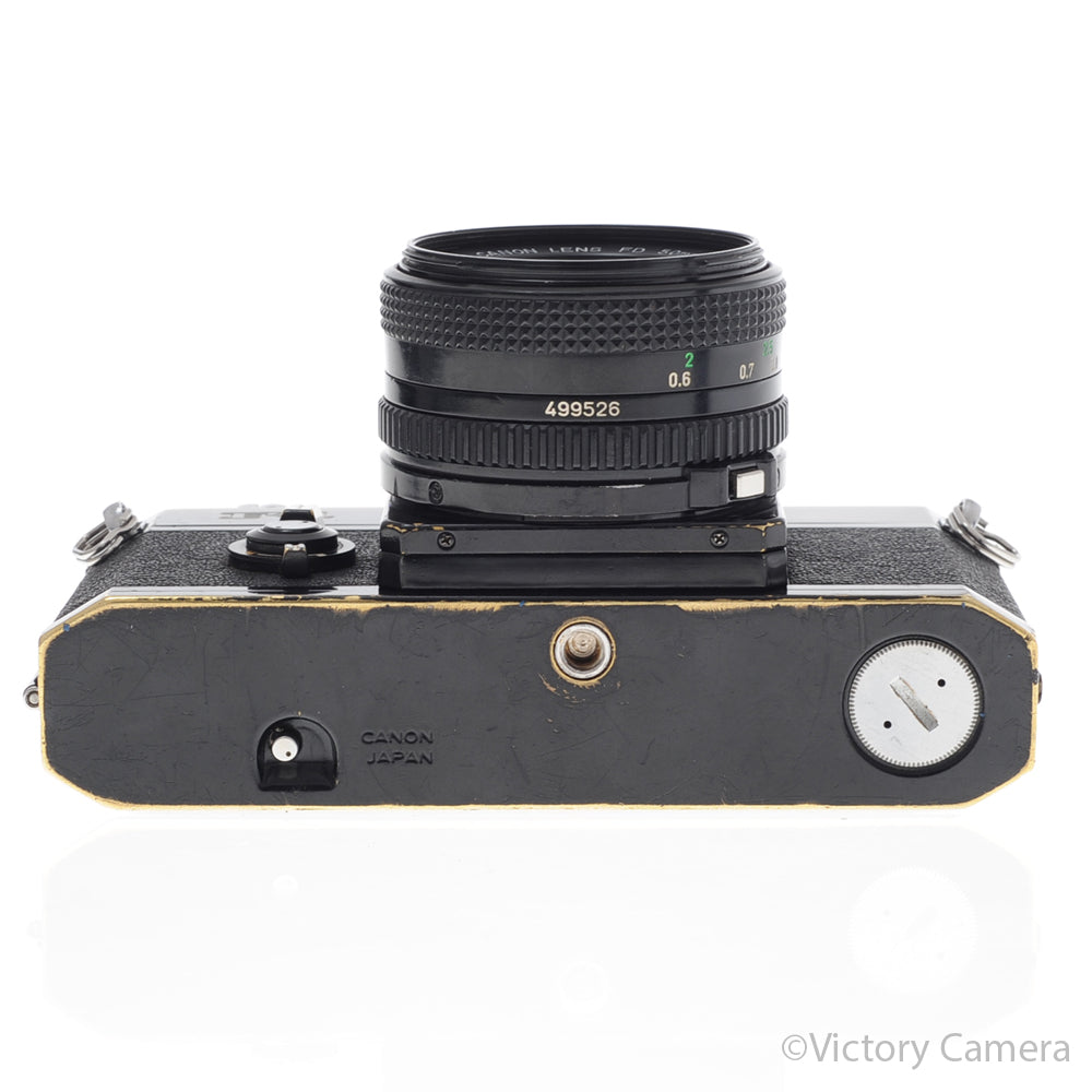 Canon F1 F-1 Black 35mm Camera Body w/ 50mm f1.8 Lens [EXC-] image 4