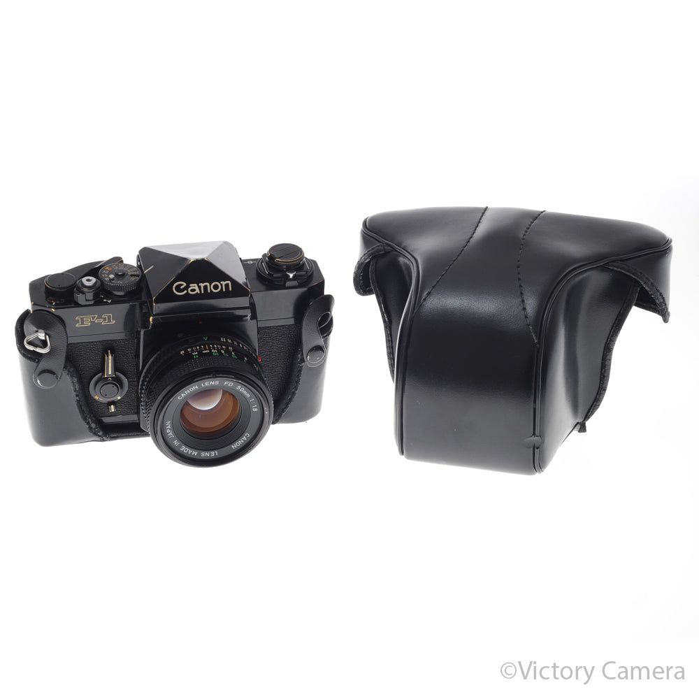 Canon F1 F-1 Black 35mm Camera Body w/ 50mm f1.8 Lens [EXC-] image 5