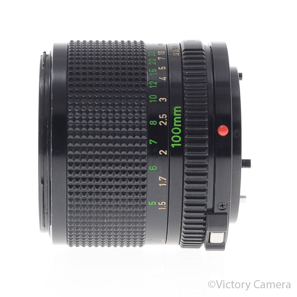 Canon FD 100mm f2.8 (late version) Manual Focus Lens [GOOD] - Victory Camera