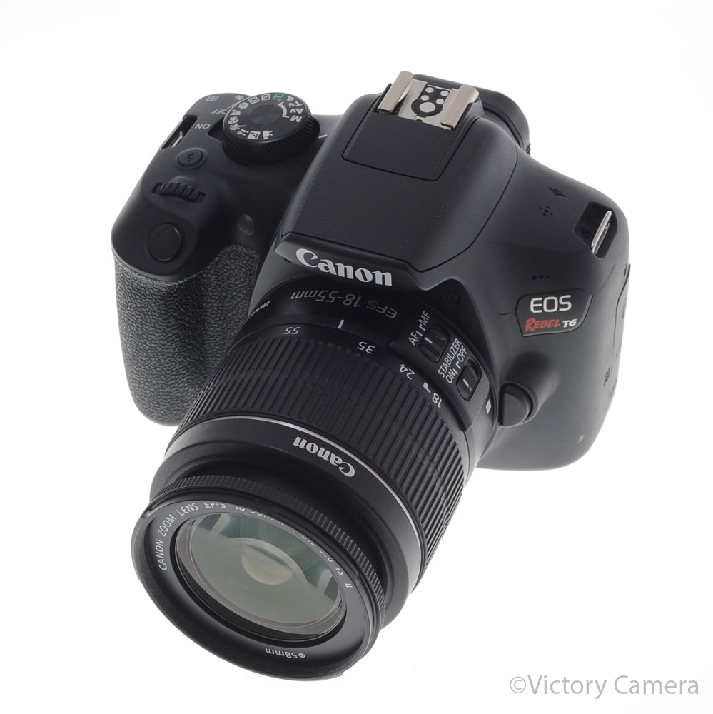 Canon EOS Rebel T6 Digital SLR Camera Body 18mp w/ 18-55mm II Len [EXC+] image 2