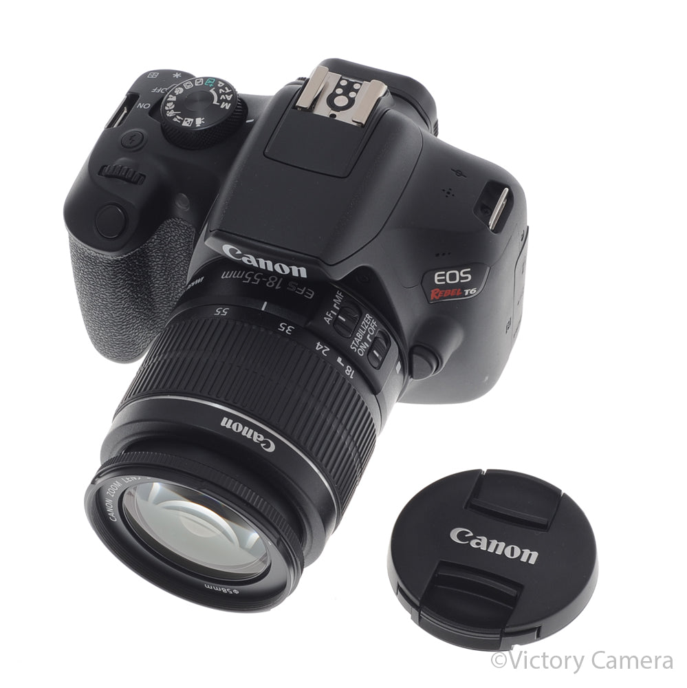 Canon EOS Rebel T6 Digital SLR Camera Body 18mp w/ 18-55mm II Len [EXC+] image 5