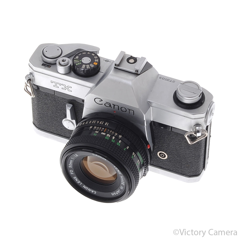 Canon TX Chrome 35mm SLR Camera w/ 50mm f1.8 Lens [EXC] - Victory Camera