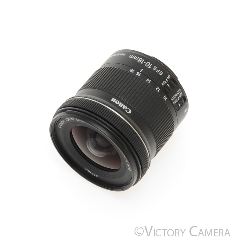 Canon EF-S 10-18mm f4.5-5.6 IS STM Wide Angle Zoom Lens [EXC+] - Victory Camera