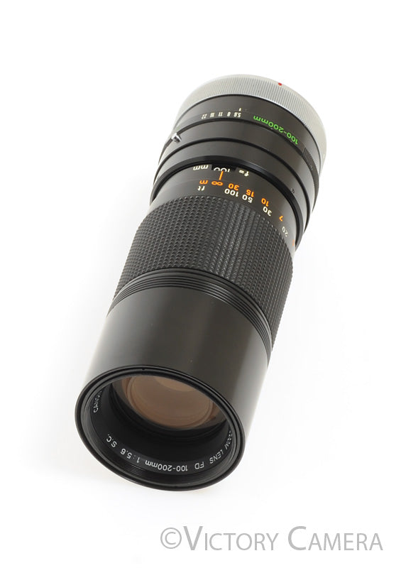 Canon FD 100-200mm f5.6 Manual Focus Telephoto Zoom Lens w/ Case [EXC+] - Victory Camera