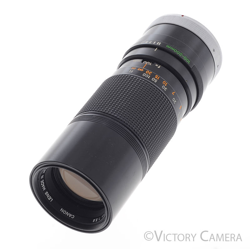 Canon FD 100-200mm f5.6 Manual Focus Telephoto Zoom Lens [EXC] - Victory Camera