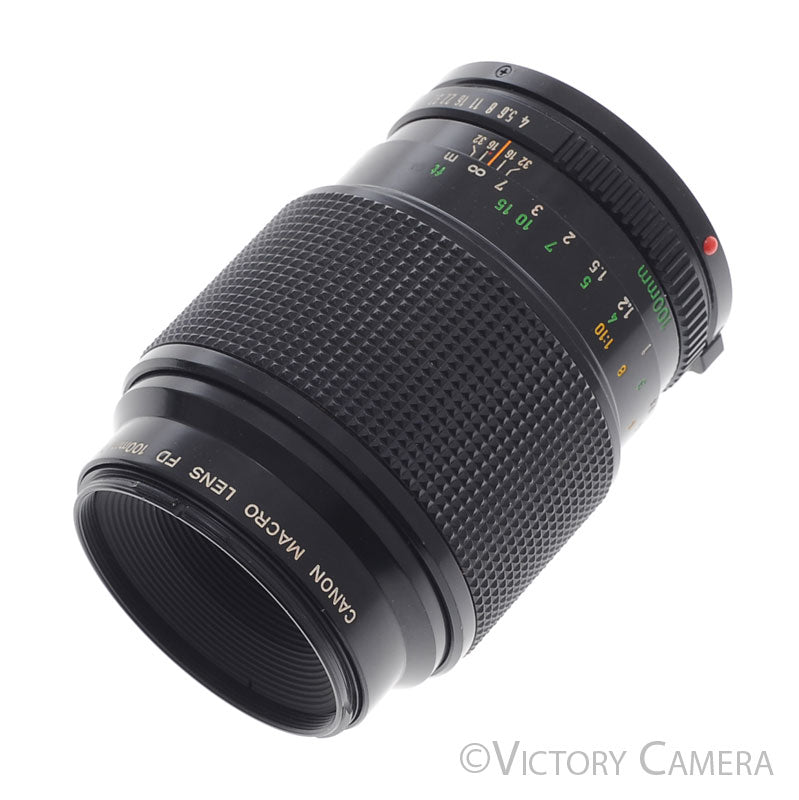 Canon FD 100mm f4 (late version) Telephoto Macro Lens  [EXC+] - Victory Camera
