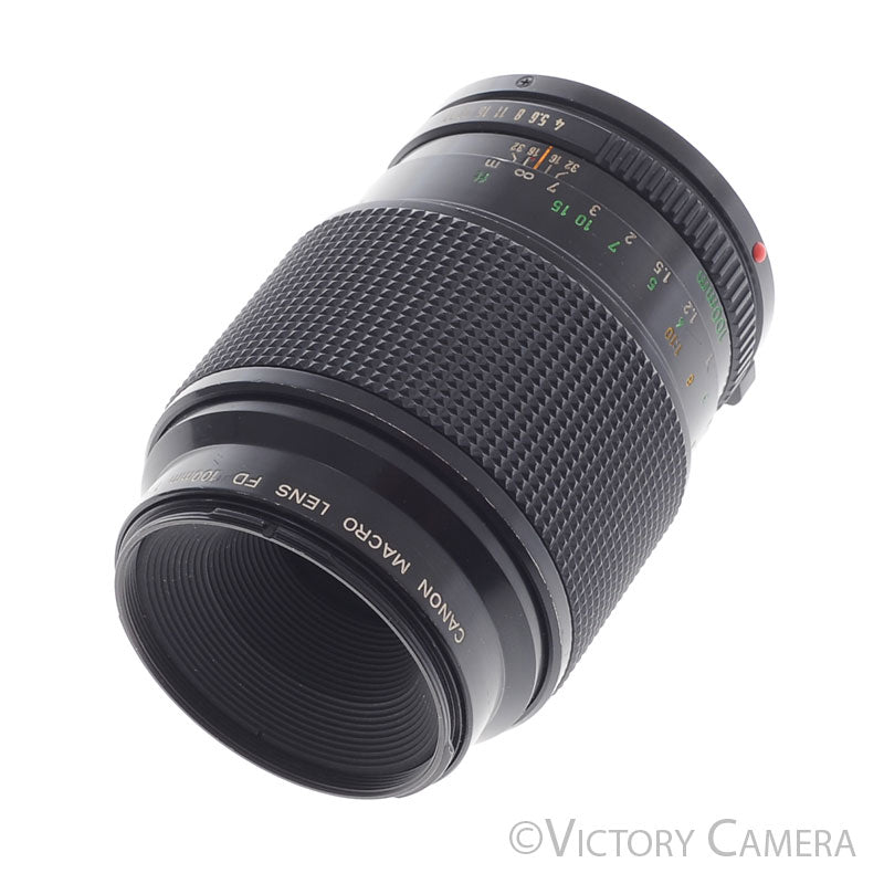 Canon FD 100mm f4 (late version) Telephoto Macro Lens [EXC] - Victory Camera