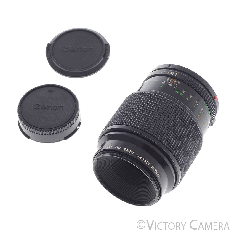 Canon FD 100mm f4 (late version) Telephoto Macro Lens [EXC] - Victory Camera