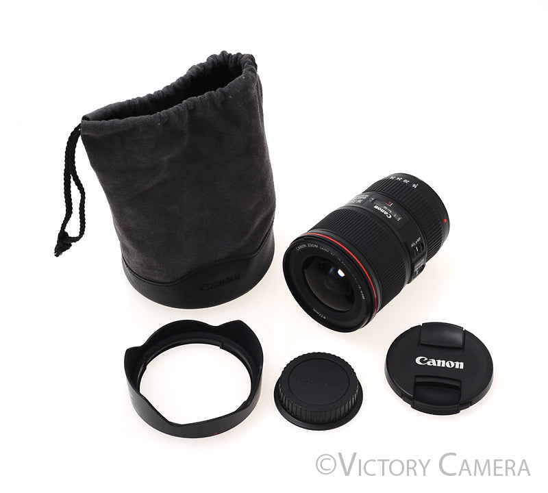 Canon EOS EF 16-35mm f4 L IS USM Wide Angle Zoom Lens  w/ Shade [EXC+] - Victory Camera