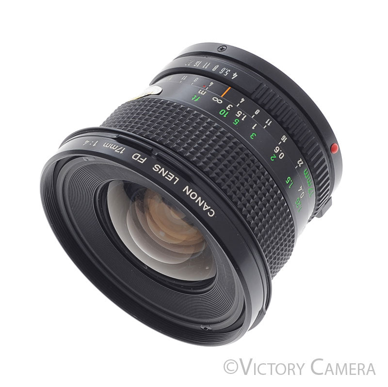 Canon FD 17mm f4 (late version) Wide Angle Prime Lens [GOOD] - Victory Camera
