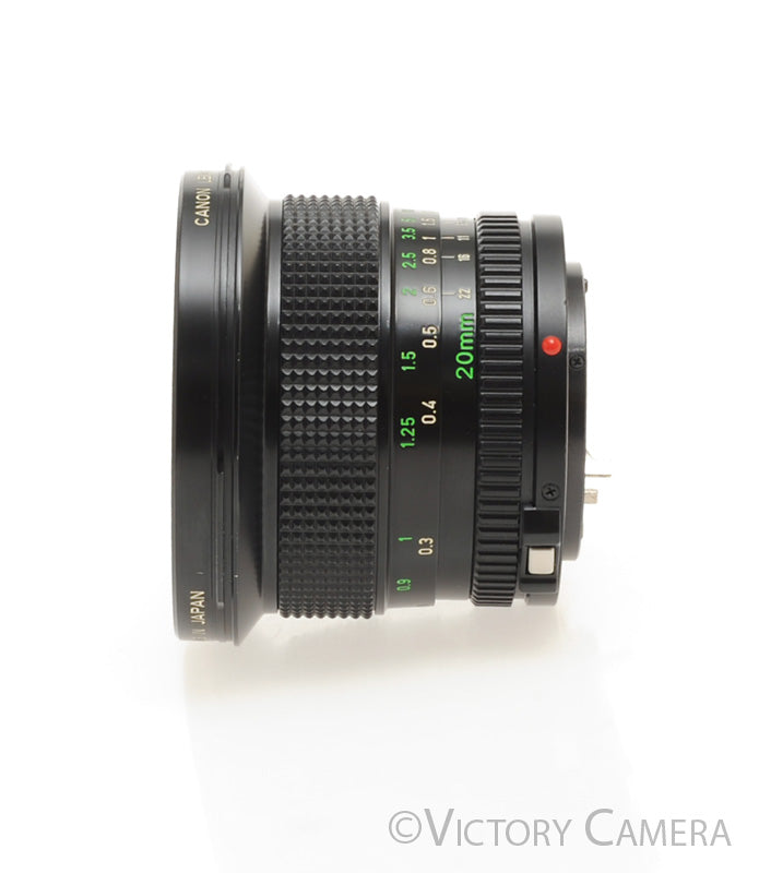 Canon FD 20mm f2.8 (late version) Fast Wide Angle Prime Lens - Victory Camera