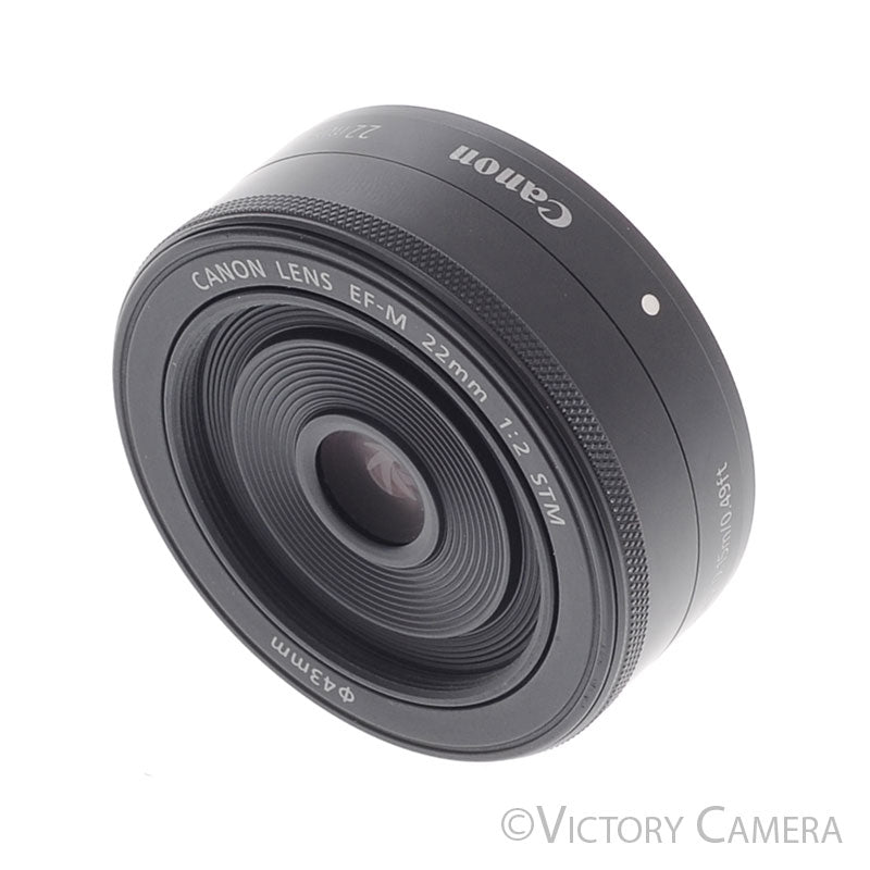 Canon EF-M 22mm f2 STM Pancake Prime Lens for Mirrorless EF-M [EXC+] - Victory Camera