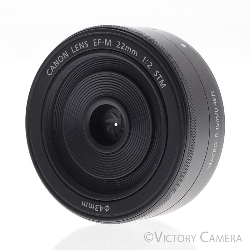 Canon EF-M 22mm f2 STM Pancake Prime Lens for Mirrorless EF-M [EXC+] - Victory Camera