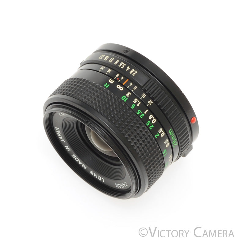 Canon FD 28mm f2.8 (late version) Manual Focus Wide Angle Lens [EXC+] - Victory Camera