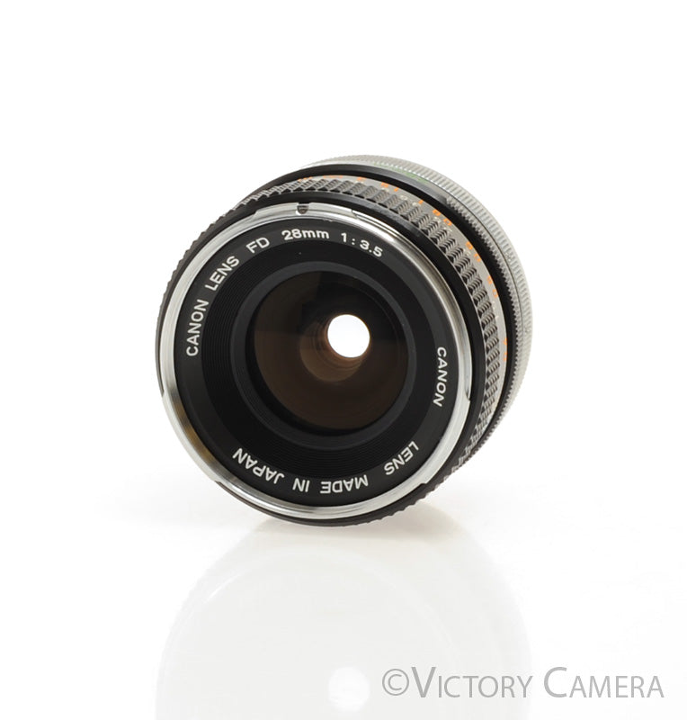 Canon 28mm f3.5 FD Chrome Rim Manual Focus Wide Angle Lens [GOOD] - Victory Camera