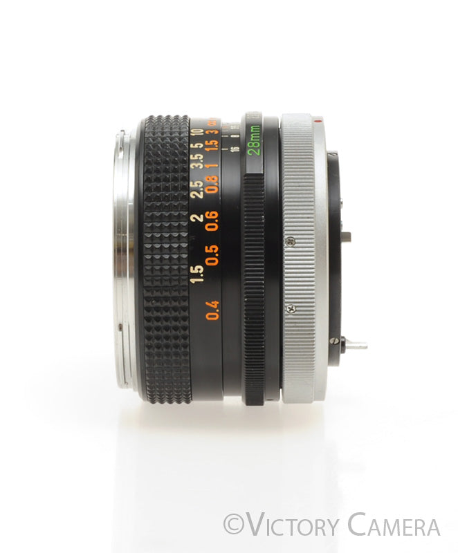 Canon 28mm f3.5 FD Chrome Rim Manual Focus Wide Angle Lens [EXC] - Victory Camera