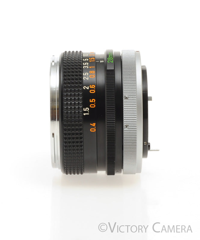 Canon 28mm f3.5 FD Chrome Rim Manual Focus Wide Angle Lens [GOOD] - Victory Camera