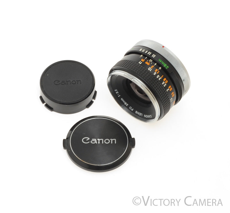 Canon 28mm f3.5 FD Chrome Rim Manual Focus Wide Angle Lens [EXC+] - Victory Camera