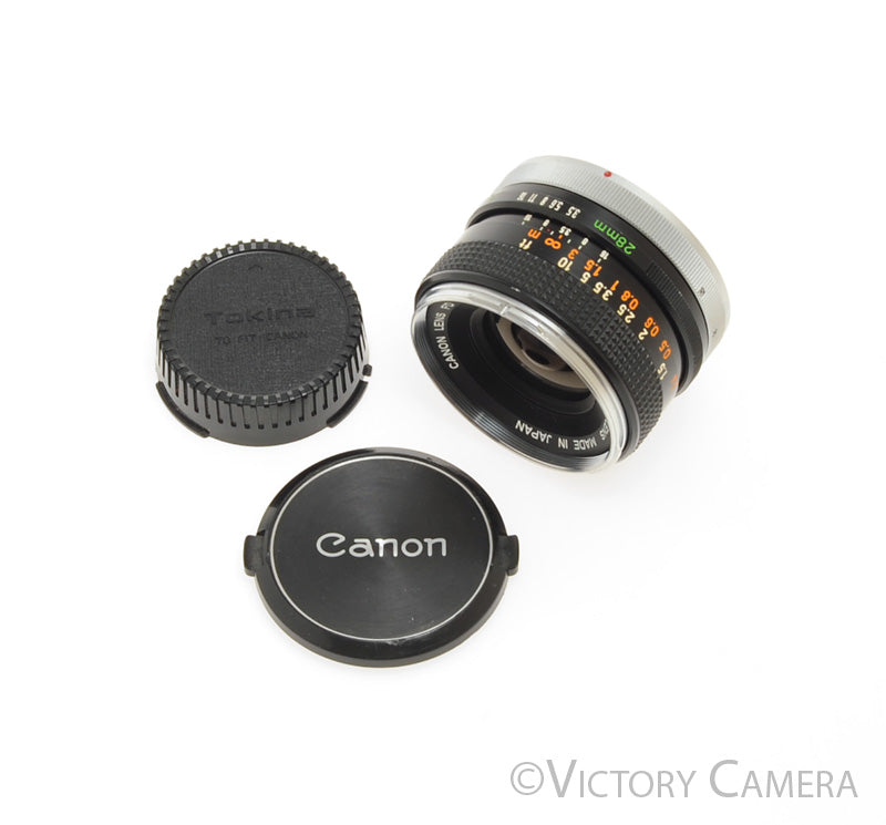 Canon 28mm f3.5 FD Chrome Rim Manual Focus Wide Angle Lens [EXC] - Victory Camera