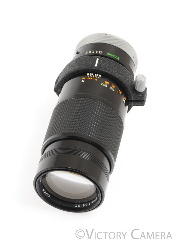Canon FD 300mm f5.6 S.C. Telephoto Prime Lens w/ Tripod Collar - Victory Camera