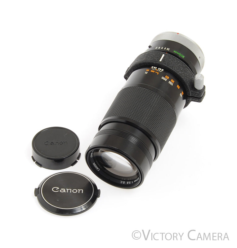 Canon FD 300mm f5.6 S.C. Telephoto Prime Lens w/ Tripod Collar - Victory Camera