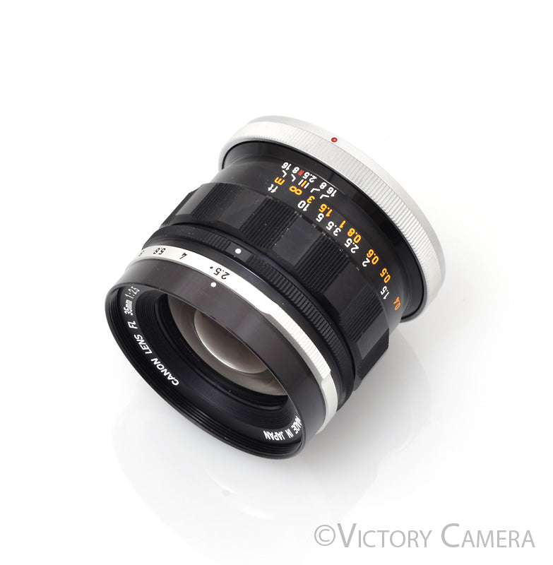 Canon FL 35mm f2.5 Wide Angle Prime Lens for FL/FD [EXC] - Victory Camera