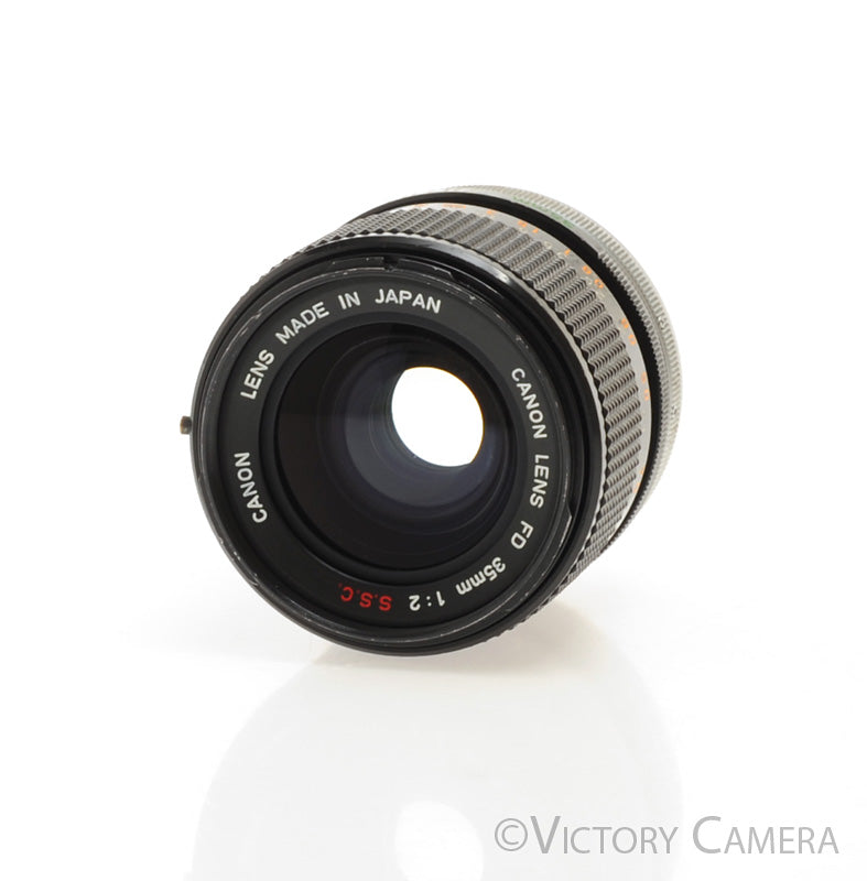 Canon FD 35mm f2 Rare FAST Wide Angle Prime Lens -Slight Yellowing- [EXC] - Victory Camera
