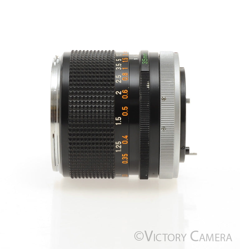 Canon FD 35mm f2 Rare FAST Wide Angle Prime Lens -Slight Yellowing- [EXC] - Victory Camera