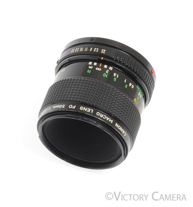 Canon FD (late version) 50mm F3.5 Macro Prime Lens - Victory Camera