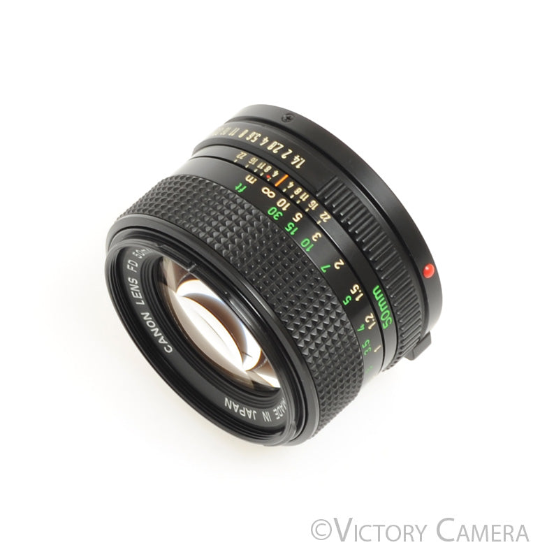 Canon FD 50mm f1.4 (late version) Fast Prime Lens [MINT-] - Victory Camera