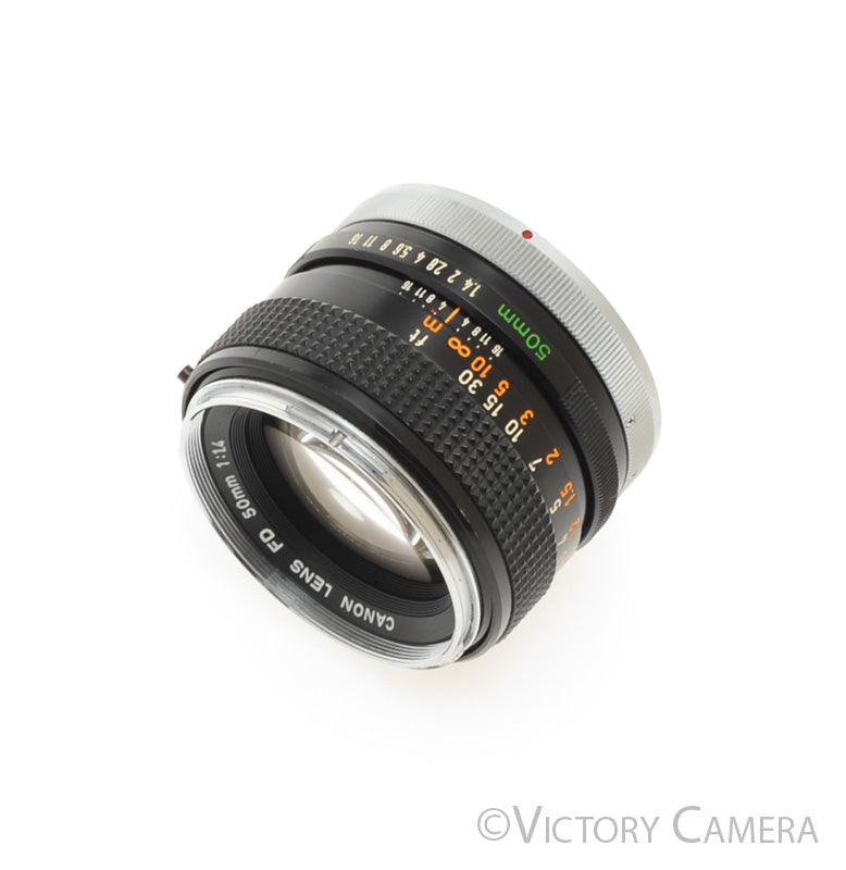 Canon 50mm F1.4 Fast Prime Lens for FD Mount w/ Shade [EXC+] - Victory Camera