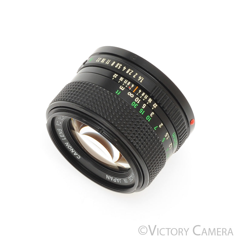 Canon FD 50mm f1.4 (late version) Fast Prime Lens [EXC+] - Victory Camera