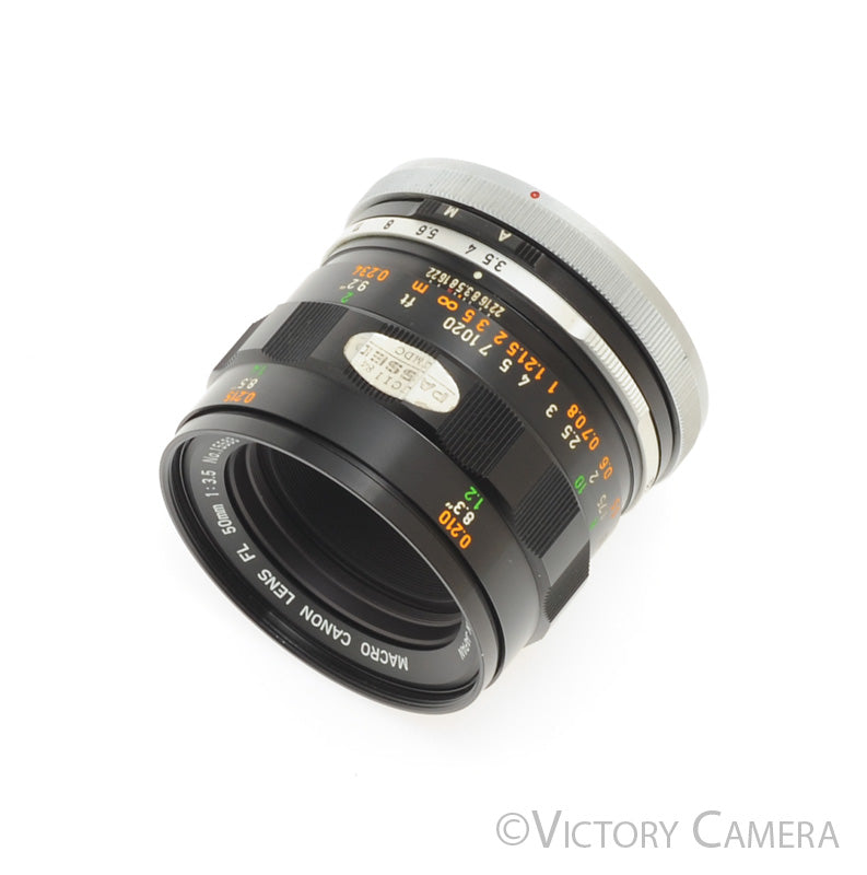 Canon FL 50mm f3.5 Macro Prime Lens w/ Life Size Adapter 1:1 Extension [EXC+] - Victory Camera