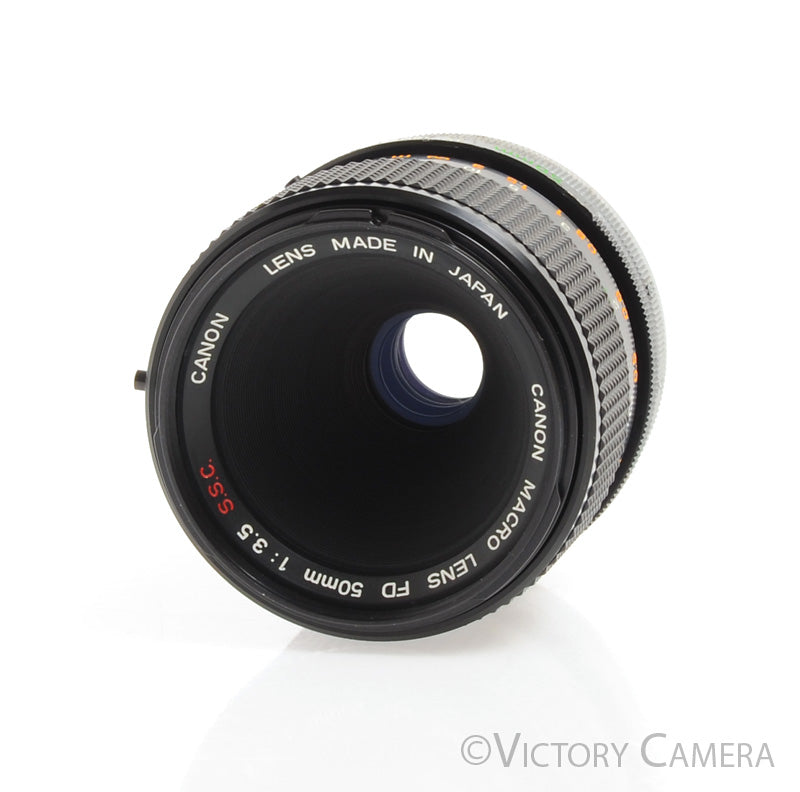 Canon FD 50mm F3.5 S.S.C. Macro Prime Lens -Clean- - Victory Camera