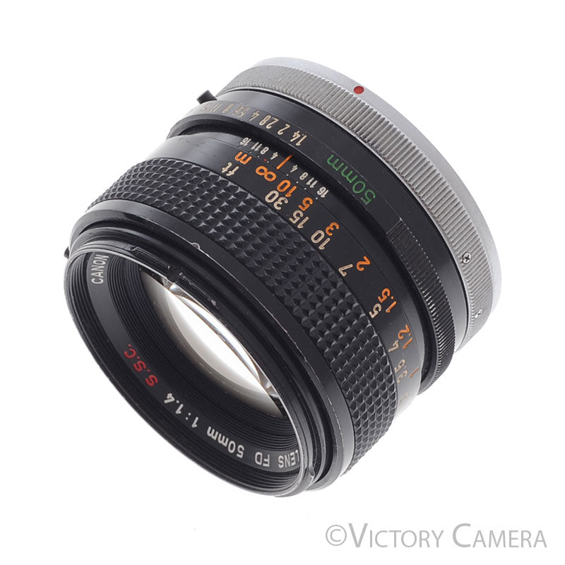 Canon FD 50mm f1.4 S.S.C Fast Prime Lens [EXC-] - Victory Camera