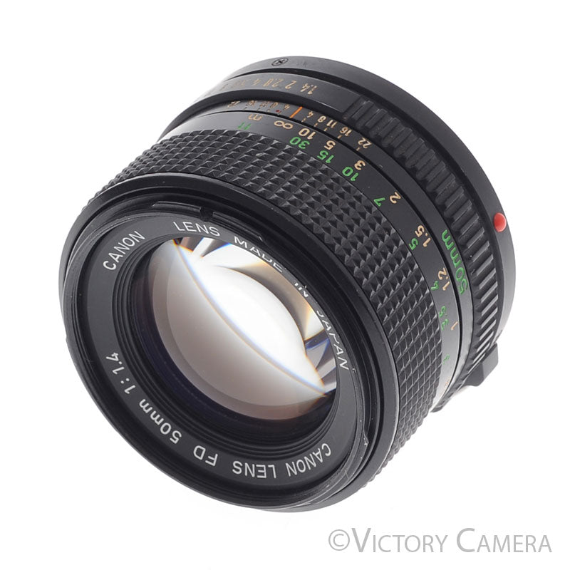 Canon 50mm f1.4 (late model) Fast Prime Lens for FD Mount  [EXC+] - Victory Camera