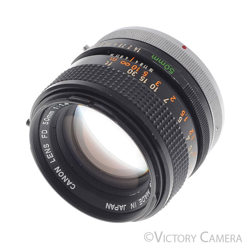 Canon FD 50mm f1.4 S.S.C Fast Prime Lens [EXC-] - Victory Camera