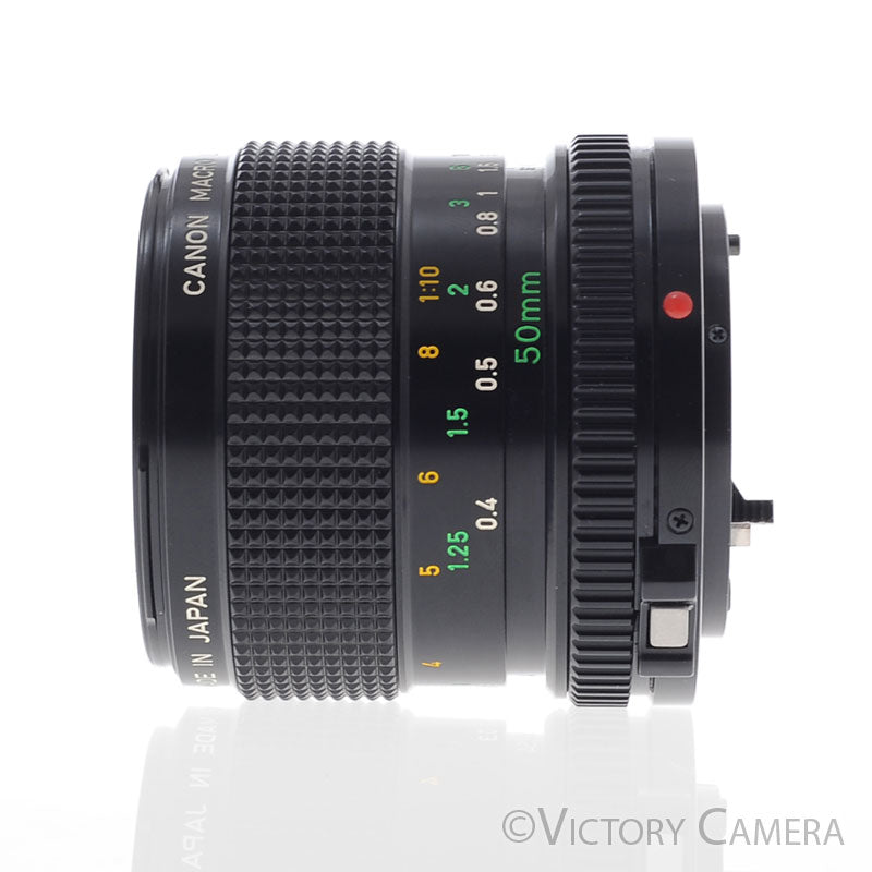 Canon FD 50mm f3.5 (late version) Macro Prime Lens -Fungus- [BAR] - Victory Camera