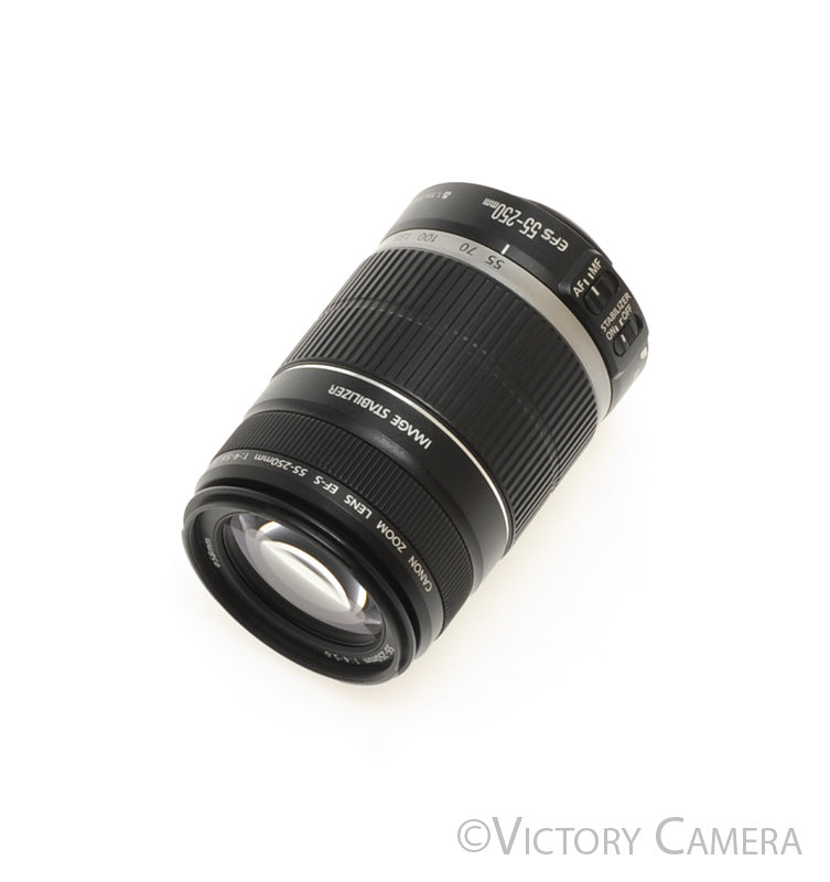 Canon EF-S 55-250mm f4.0-5.6 IS Telephoto Zoom Lens [EXC] - Victory Camera