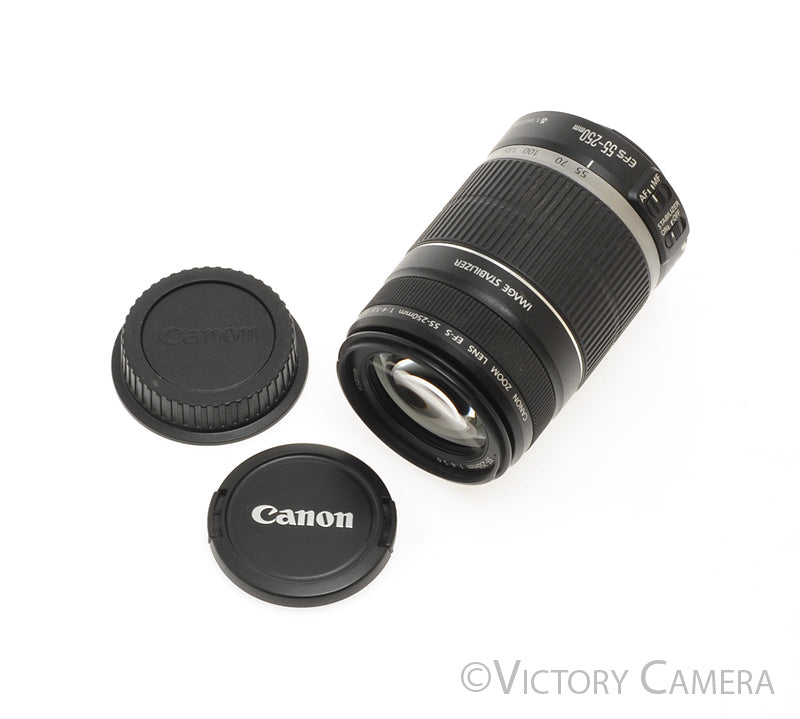 Canon EF-S 55-250mm f4.0-5.6 IS Telephoto Zoom Lens [EXC] - Victory Camera